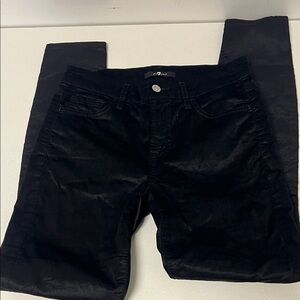 7 For All Man Kind, Women's Black Velvet Feel, Jeans, Pants, Skinny, Ankle,Sz 27
